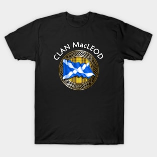 Clan MacLeod Crest & Tartan Knot T-Shirt